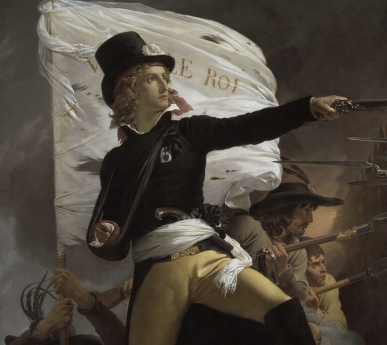 Henri de la Rochejaquelin battling during the Vendee uprising.